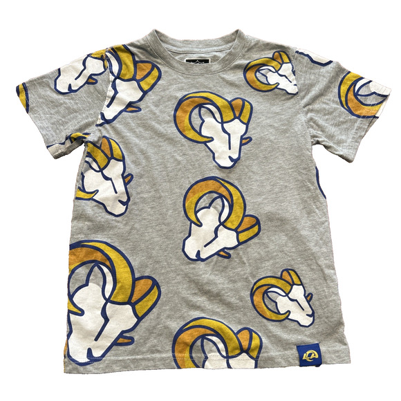 NFL Team Apparel Los Angeles LA Rams Youth Tee Shirt Size Medium 10-12 (2) - Picture 1 of 8